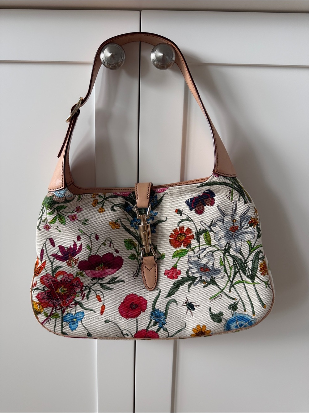 Gucci “New Jackie” Floral Canvas Hobo Bag